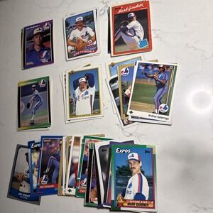 Vintage Montreal Expos Baseball Card Lot 50+ Cards 1980s Tim Raines & More